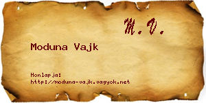 Moduna Vajk névjegykártya